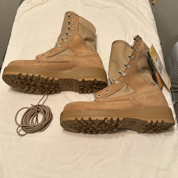 ladies or men’s Military Steel Toe tan leather size 5.5, runs large - Picture 6 of 12